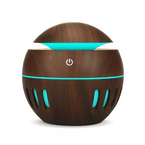 Umidificatore in Legno USB 7 luci led diffusore di olio essenziale Vaporizzatore Decorativo da 130ml
