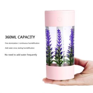 Mini Umidificatore  USB Con fiori di Lavanda Aromaterapia Olio essenziale 