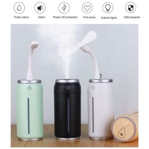 Umidificatore 3 in 1 Mister Can con Led Aromaterapia Diffusore di olio essenziale 
