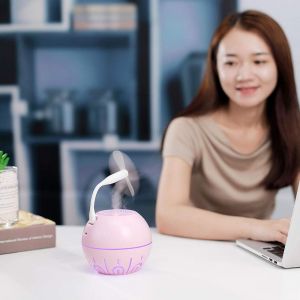 Umidificatore 330ml multifunzione Aromaterapia Diffusore di olio essenziale Usb e Ventola