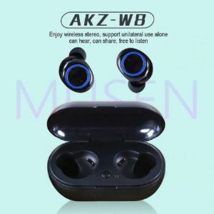 TWS AKZ-W8 Auricolari Senza Fili Bluetooth 5.0 Cuffia Con Microfono Sport Auricolari Wireless con Power Banck