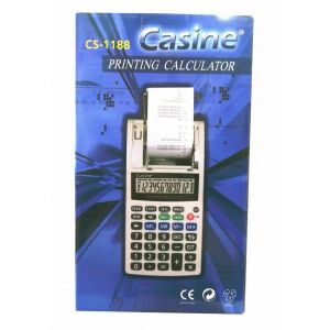 Calcolatrice Scrivente Cs-1188 Scontrino Colore Display Lcd 12 Cifre Batteria
