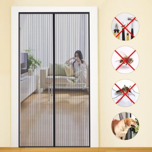 Zanzariera Magnetica Porta Finestra 140 * 240cm Resistente Traspirante Tenda Zanzariere a Calamita Elegante Zanzariera Porta per Casa Ufficio
